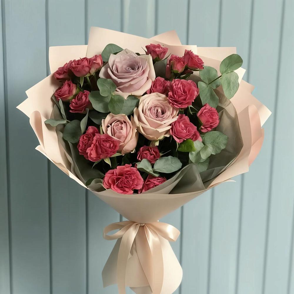 Букет цветов из: Гвоздики и Розы в Переяславке