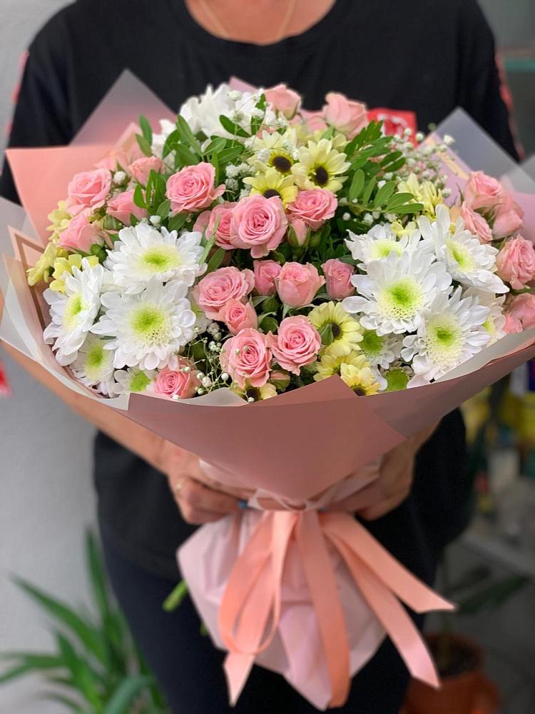 Букет цветов из: Розы и Хризантемы в Переяславке