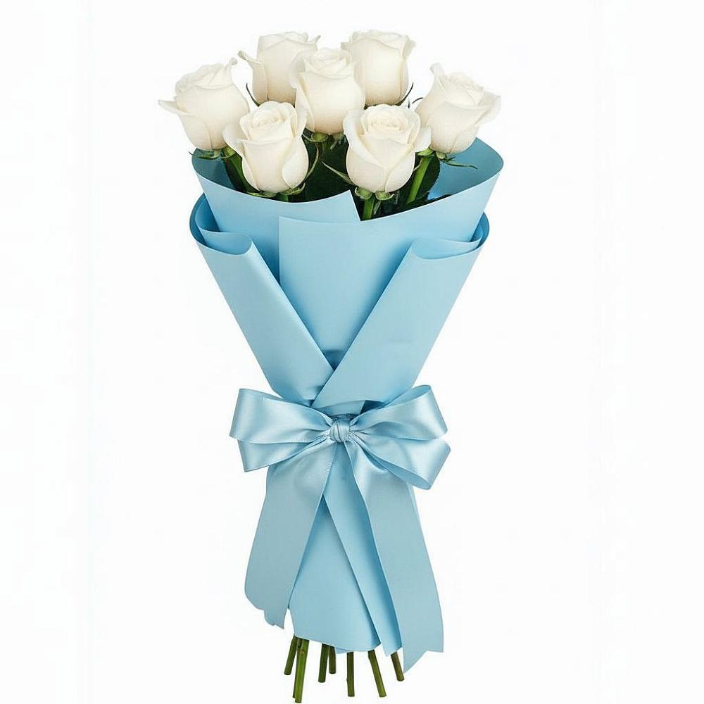 Букет 7 белых роз Проуд в Переяславке