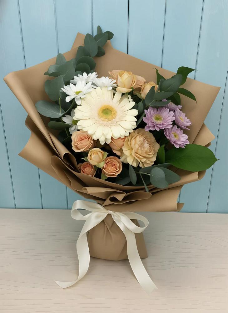 Букет цветов из: Герберы и Хризантемы в Переяславке