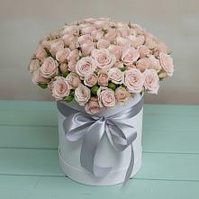 Цветочная композиция из Розы в шляпной коробке в Переяславке