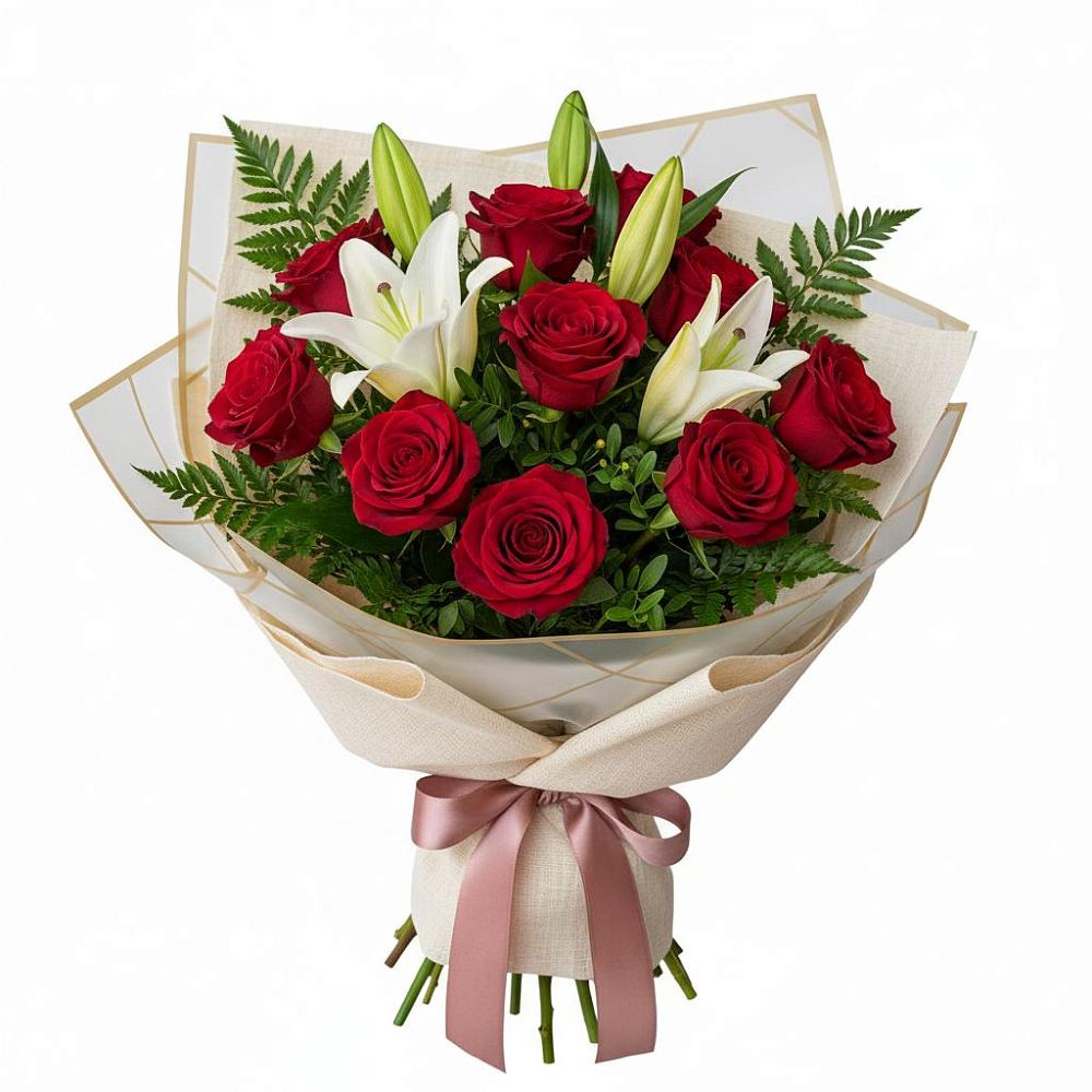 Букет цветов из: Лилии и Розы в Переяславке