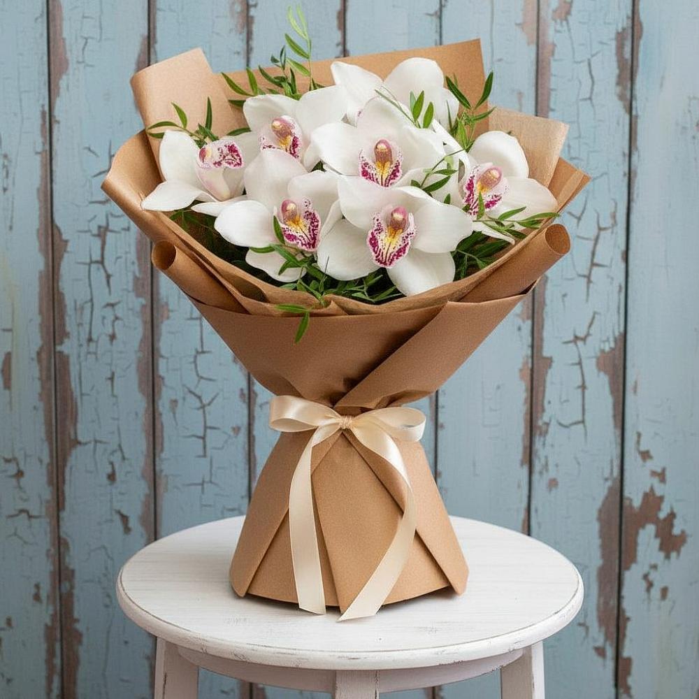 Букет цветов из: Орхидеи и Розы в Переяславке