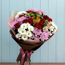 Букет цветов из:  Розы, Хризантемы и Альстромерии в Переяславке