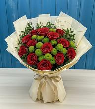 Букет цветов из:  Розы и Хризантемы #REPLACE_PRED# Переяславке