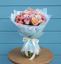 Букет цветов из:  Хризантемы и Розы в Переяславке