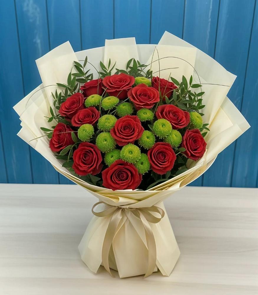 Букет цветов из: Розы и Хризантемы в Переяславке