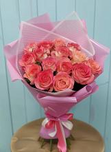 Букет 15 Розовых роз Равель в Переяславке