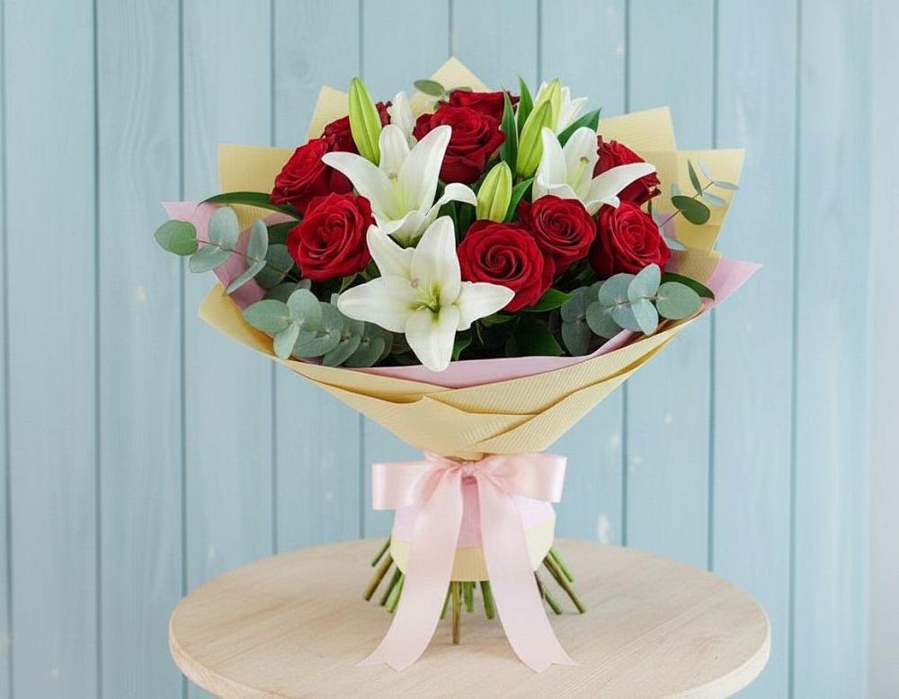 Букет цветов из: Лилии и Розы в Переяславке